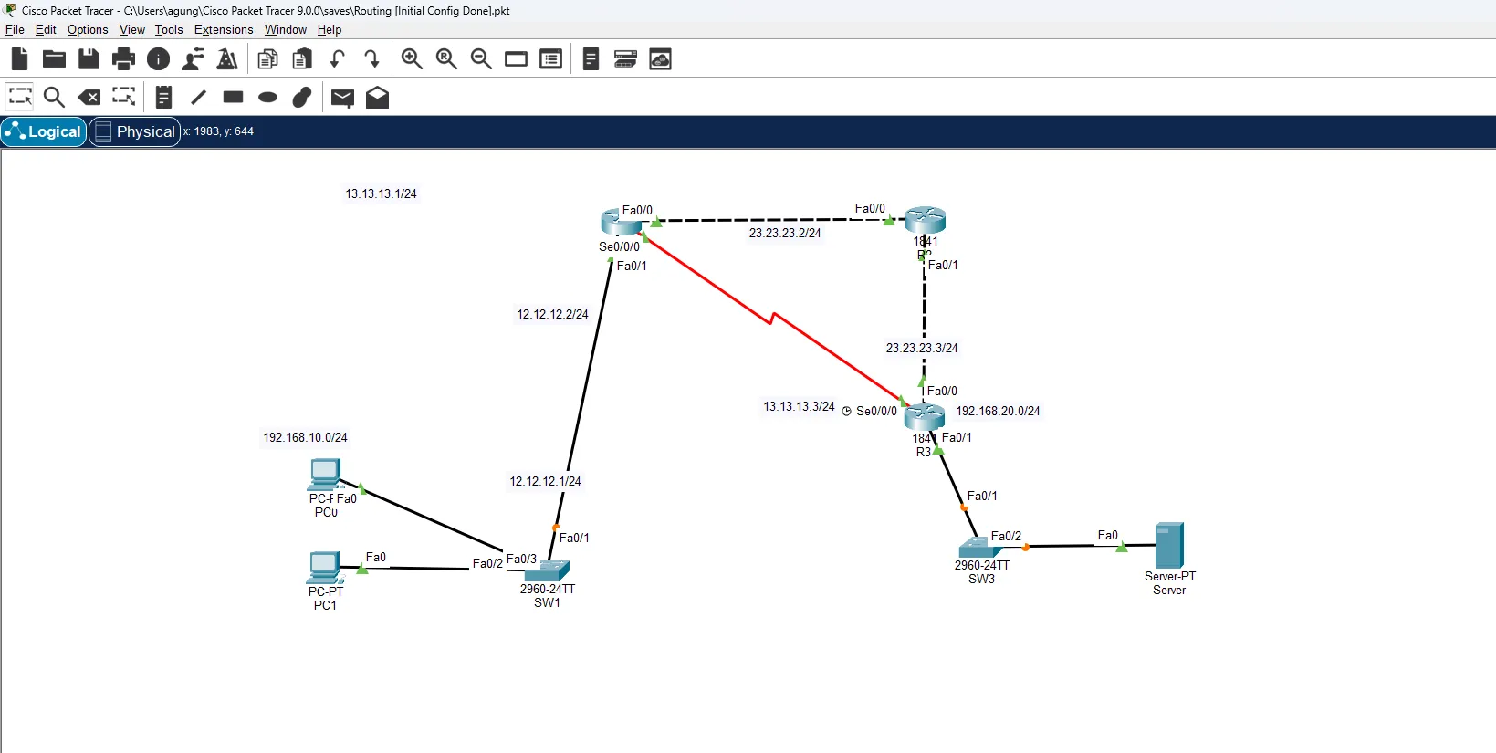 Topologi Routing OSPF